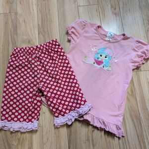 Smock Monkey Mermaid & Polka Dot Boutique Ruffle Set